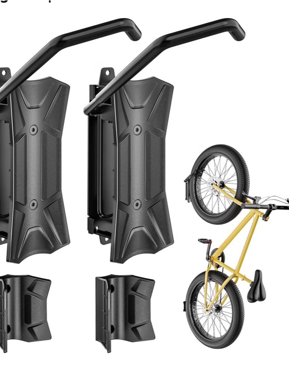 monTEK Swivel Bike Wall Mount for Fat Tire, Up to 4.5" Tire Width, 2 Pack
